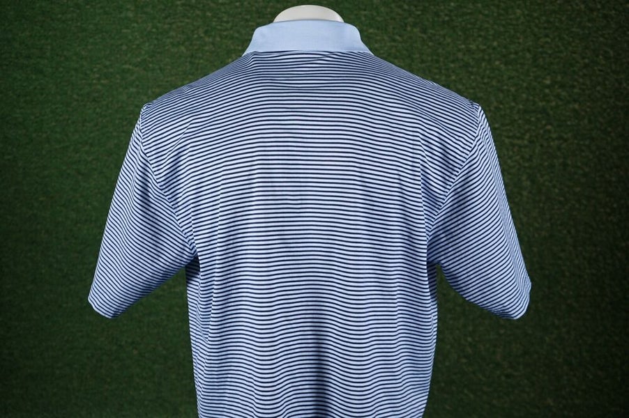 FAIRWAY & GREENE BUTCH HARMON SCHOOL OF GOLF POLO BLUE / BLUE STRIPED LARGE