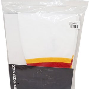 Firstar 21" Tyke Ice Hockey Stadium Socks Pro Design - White Yellow Red