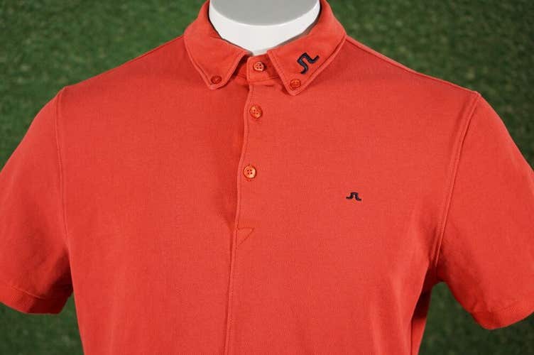 J. LINDEBERG BURNT ORANGE GOLF POLO, MEN'S LARGE ~ L@@K!!