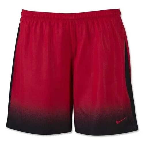 Nike Mens Laser Woven 800266 Size Large Red Black Soccer Shorts NWT $45