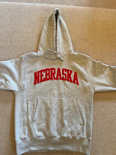 University Of Nebraska Gray Adult Unisex Large Champion Sweatshirt