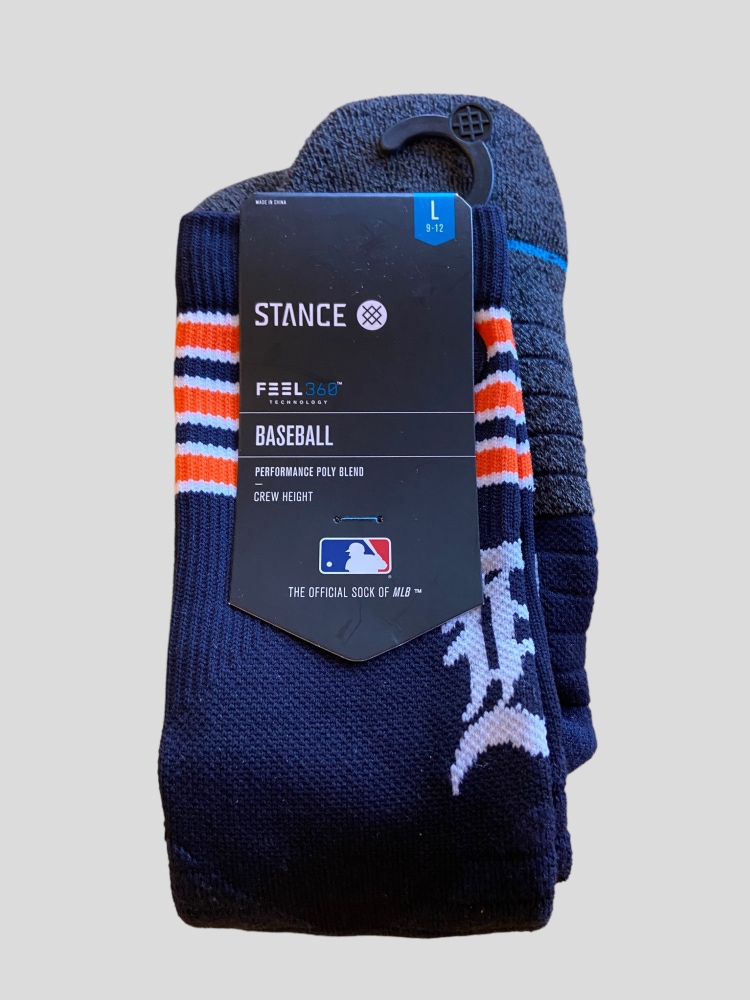 MLB Detroit Tigers Large Baseball Socks by Stance * NEW