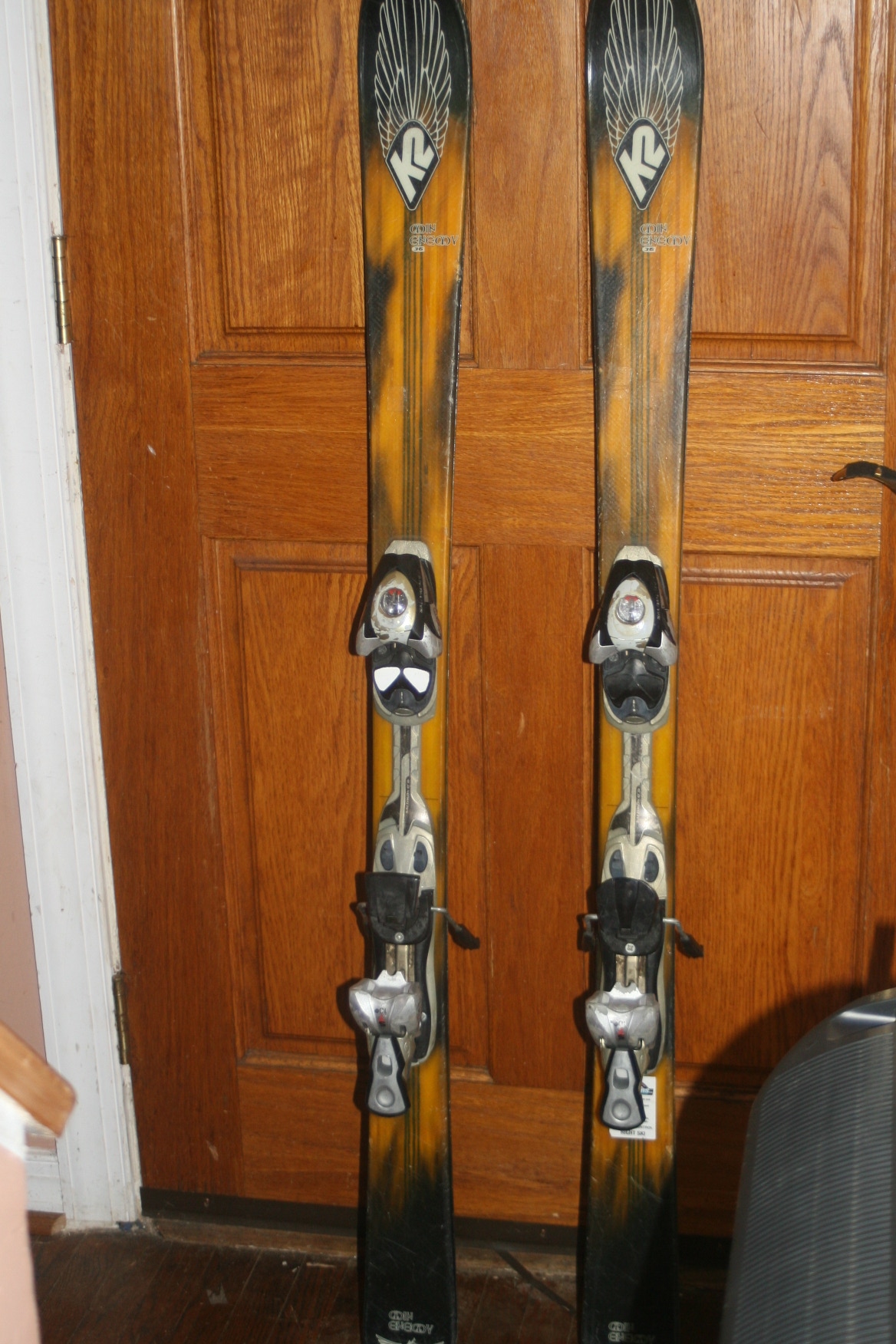 Used K2 136 cm All Mountain Skis With Salomon Bindings