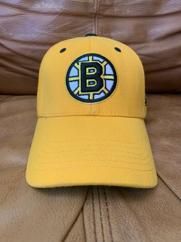 Boston Bruins Yellow Used One Size Fits All Reebok Hat