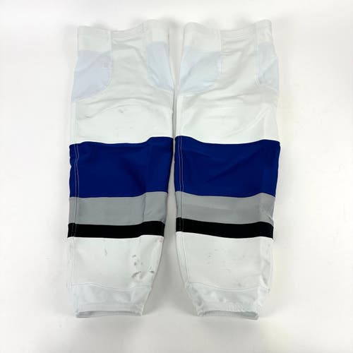 Used Tampa Bay Lightning White Reverse Retro Game Socks - Adidas XL