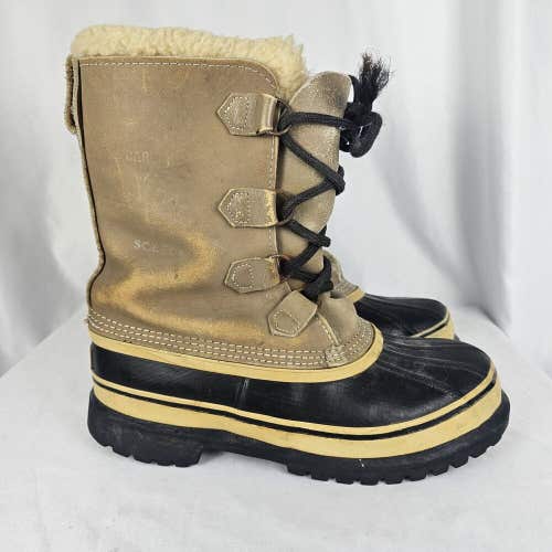 Vintage Sorel Men's 8 Med Caribou Made In Canada Kaufman W/ Liners  Winter Boots