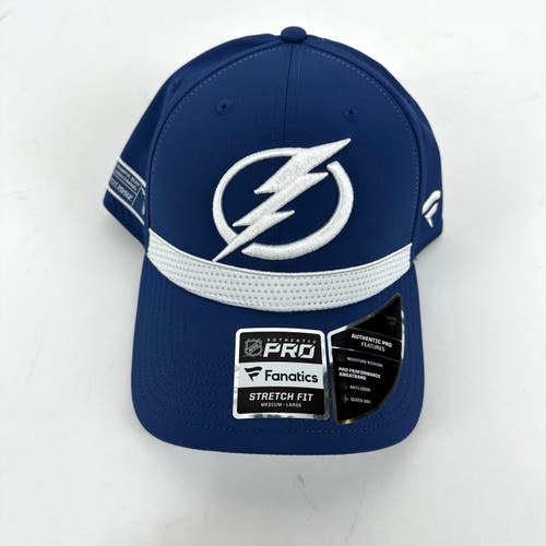 Brand New Blue Tampa Bay Lightning Fanatics Medium/Large Fitted Hat