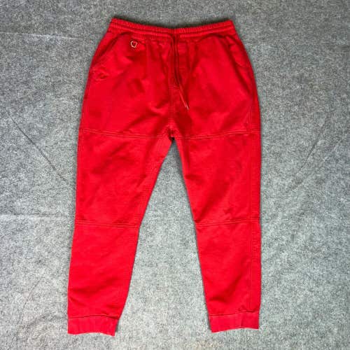 Publish Mens Pants Large Red Orange Jogger Sweatpant Logo Casual Sports Pocket