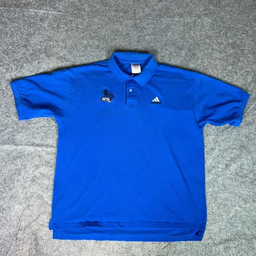 Vintage Adidas Mens Shirt Extra Large Polo Adidas Blue White Soccer USA Cup Y2K