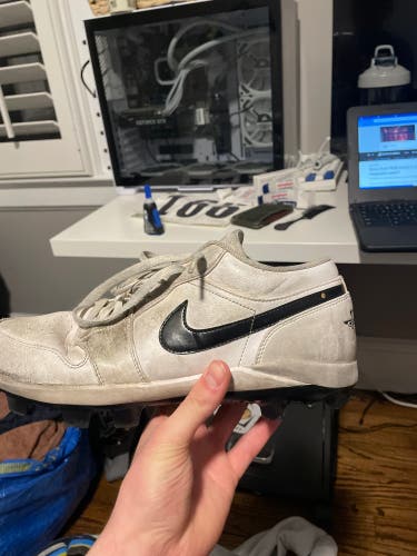 White Men's Size 11 (Women's 12) Low Top Air Jordan