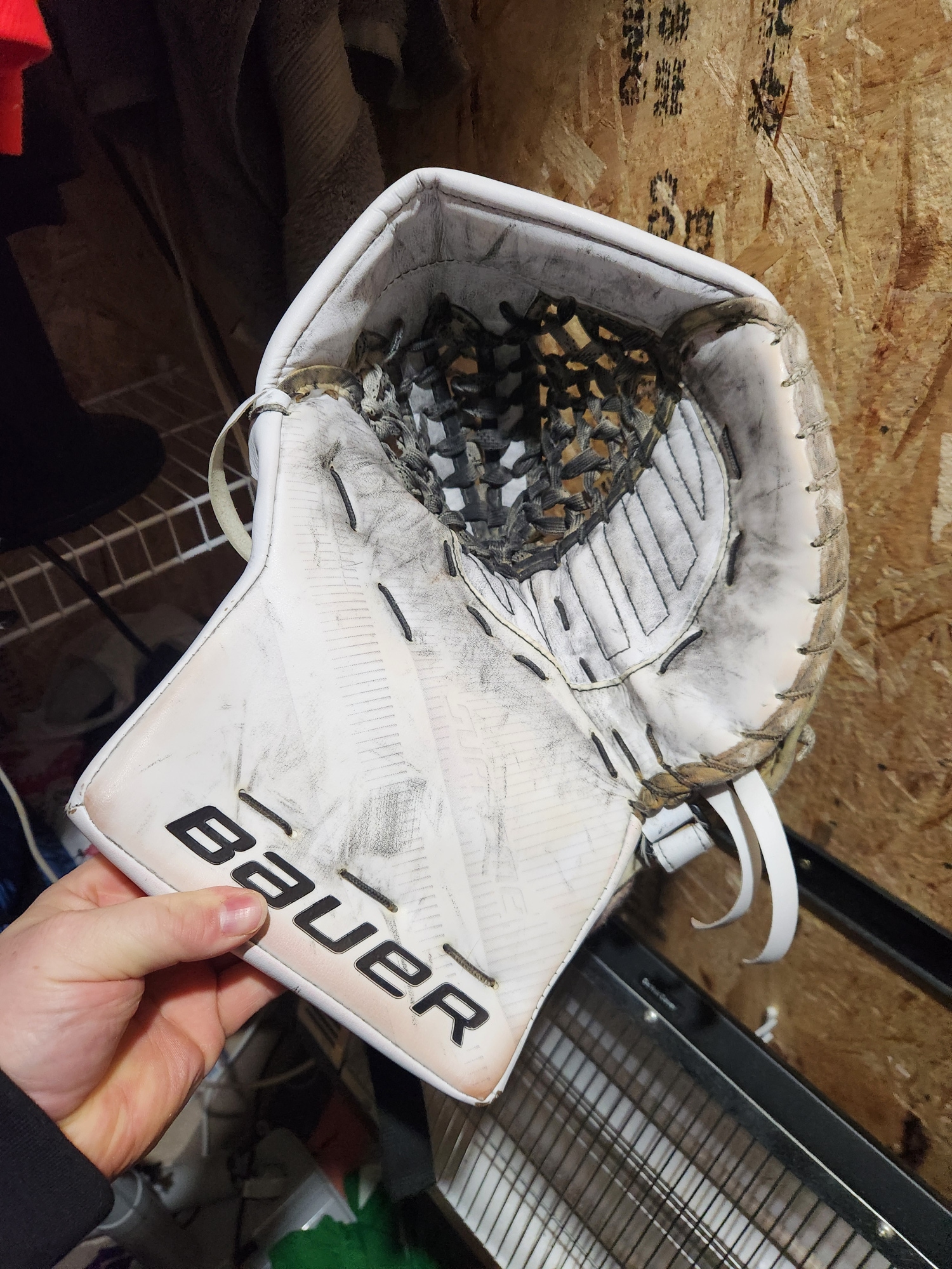 Used Regular Bauer Supreme 2S Pro Glove and Blocker