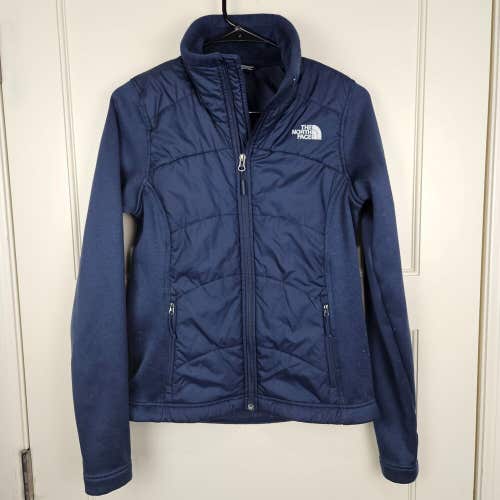 The North Face Women's Size: S Hybrid Jacket Navy Blue Fleece Sleeves