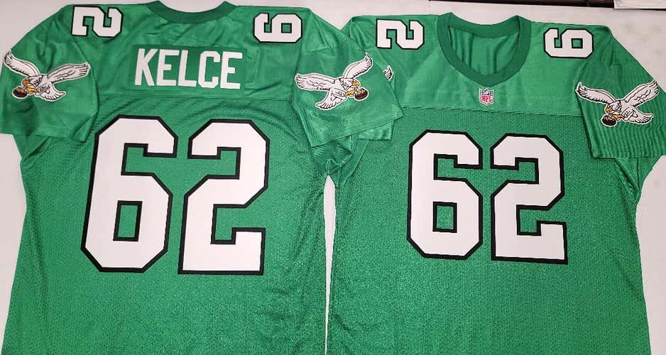 Philadelphia Eagles JASON KELCE Vintage Throwback Football Jersey KELLY GREEN New All Sizes
