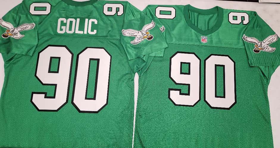 Philadelphia Eagles MIKE GOLIC Vintage Throwback Football Jersey KELLY GREEN New All Sizes