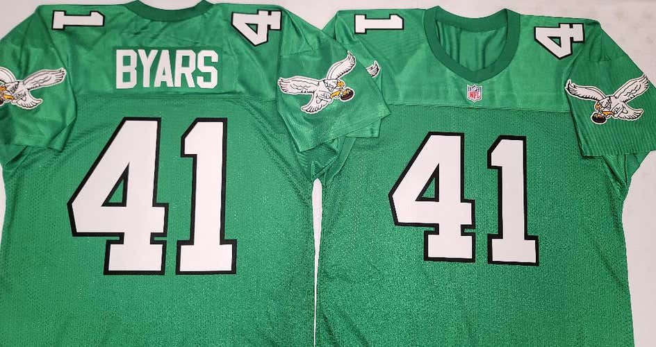 Philadelphia Eagles KEITH BYARS Vintage Throwback Football Jersey KELLY GREEN New All Sizes