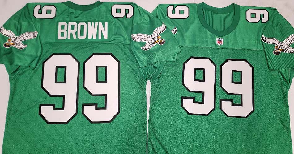 Philadelphia Eagles JEROME BROWN Vintage Throwback Football Jersey KELLY GREEN New All Sizes