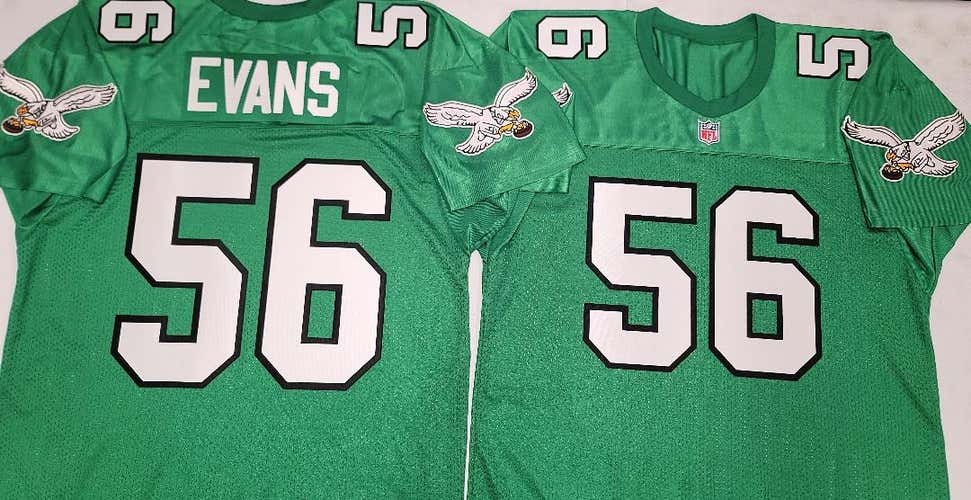 Philadelphia Eagles BYRON EVANS Vintage Throwback Football Jersey KELLY GREEN New All Sizes