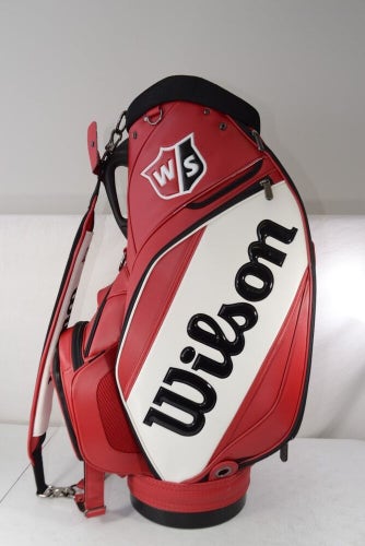 Wilson Staff 2022 Pro Tour Cart Bag Red & White 6-Way Top