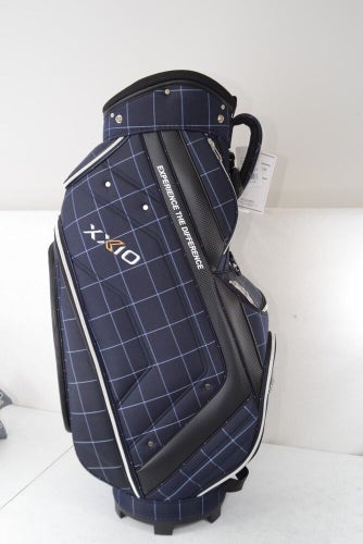 XXIO Lightweight Navy/Check Caddy Golf Bag 4-Way Top