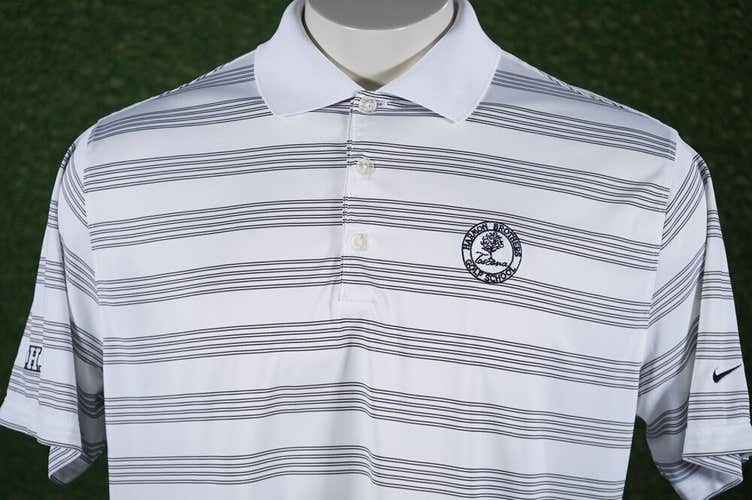 MEN’S LARGE NIKE DH HARMON BROTHERS GOLF SCHOOL TACOMA POLO SHIRT ~ L@@K!!