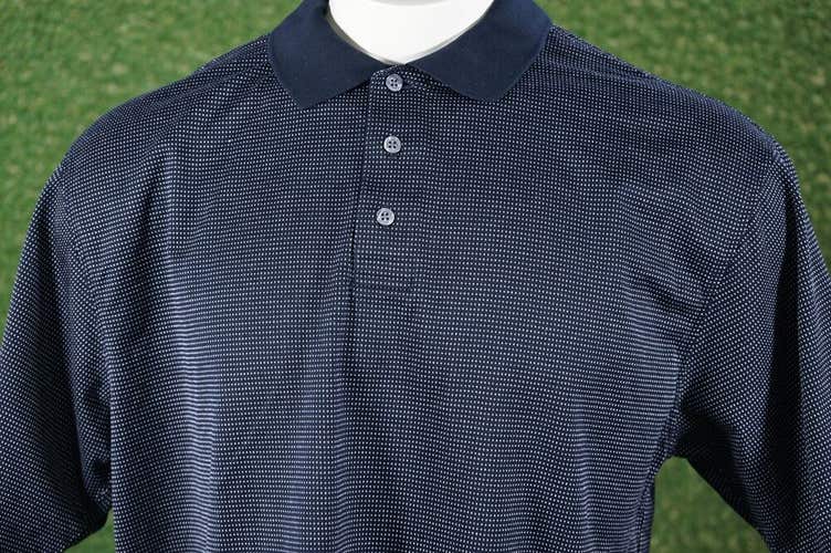 JACK NICKLAUS POLO GOLF SHIRT BLACK / WHITE PATTERN LARGE ~ L@@K!!