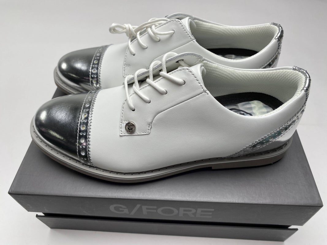 G/Fore Ladies Cap Toe Gallivanter Golf Shoes White Women's SZ 7 (G4LC20EF04)