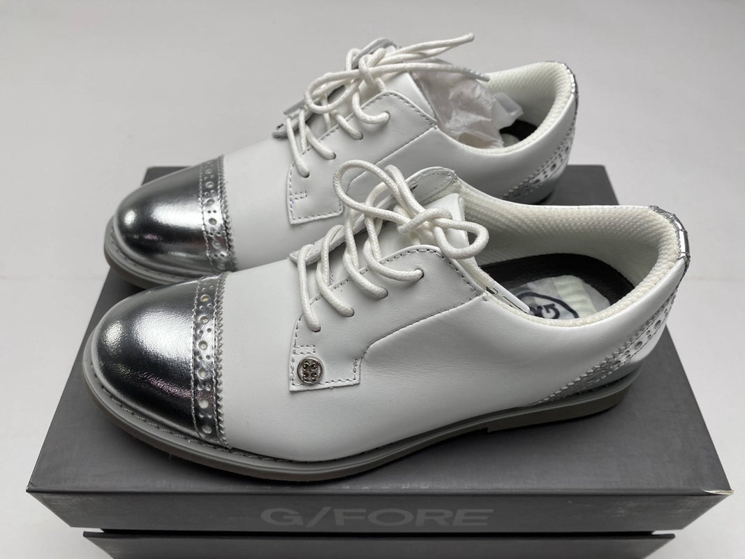 G/Fore Ladies Cap Toe Gallivanter Golf Shoes White Women's SZ 5.5 (G4LC20EF04)