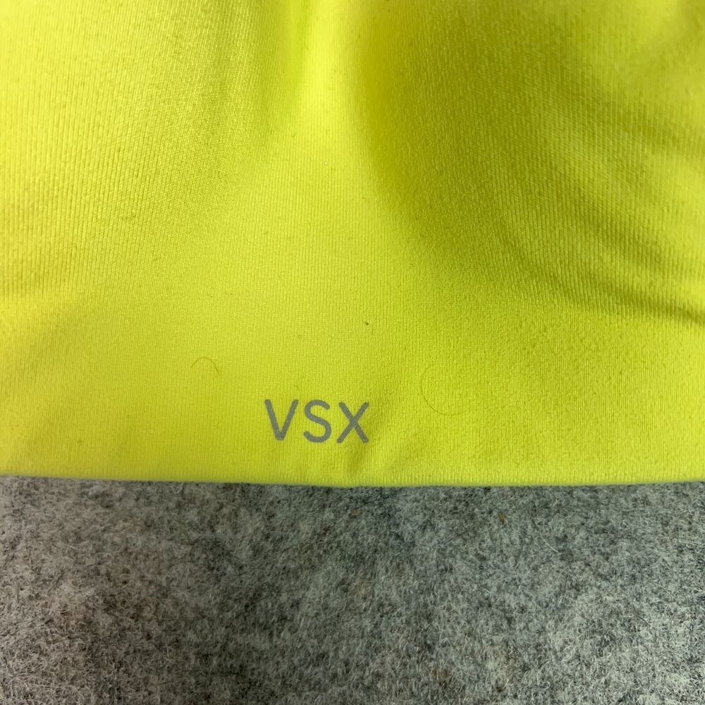 Victorias Secret Womens Sports Bra 38DD Gray Black Zip Front Padded Gym VSX