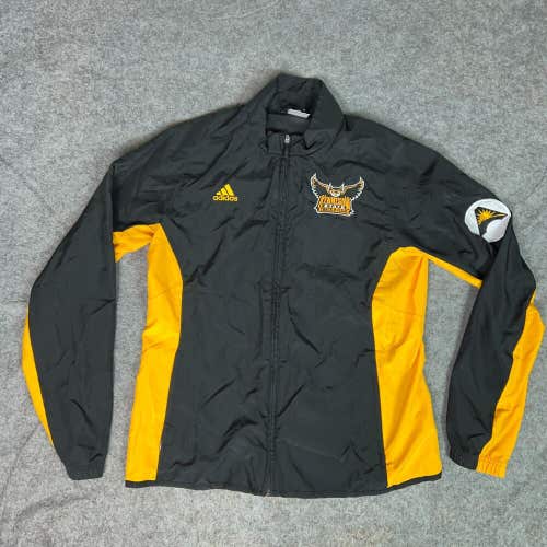 Kennesaw State Owls Womens Jacket Medium Adidas Black Gold Zip NCAA Track Top