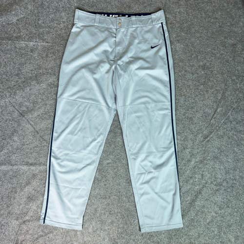Nike Mens Baseball Pants Extra Large Gray Navy Stripe Swoosh Softball Sports A1