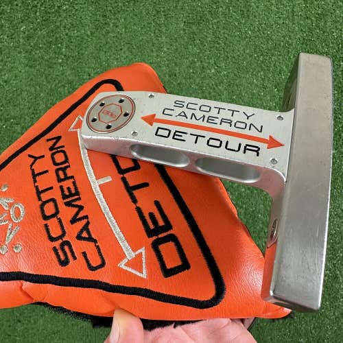 Scotty Cameron Detour Putter Right Handed Headcover Worn Grip 33”