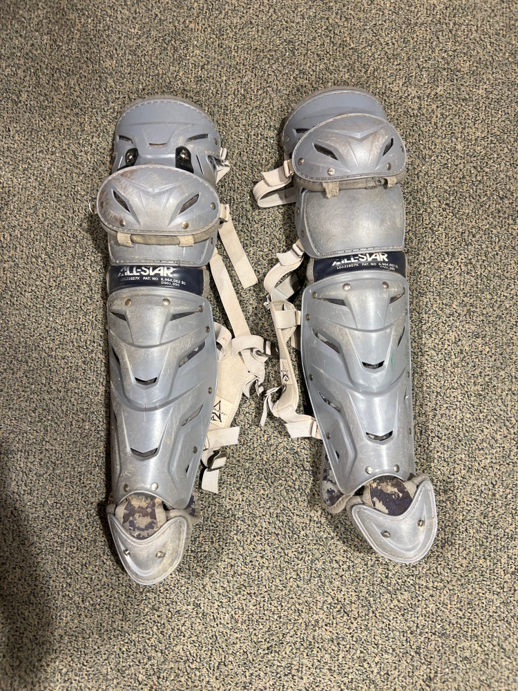 Gray Used Intermediate All Star System 7 Catcher's Leg Guard