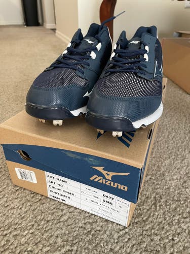 Blue New Size 10 Mizuno Cleats