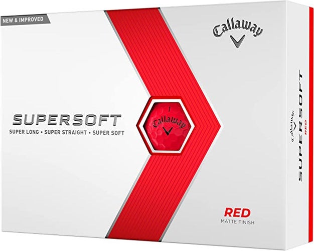 Callaway Supersoft 2023 Golf Balls (Matte Red, 12pk) Super Long NEW & IMPROVED