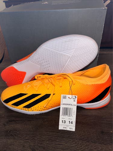 NEW SZ 13 Adidas X Speedportal .3 Indoor Soccer Shoes Men's Orange GZ5069