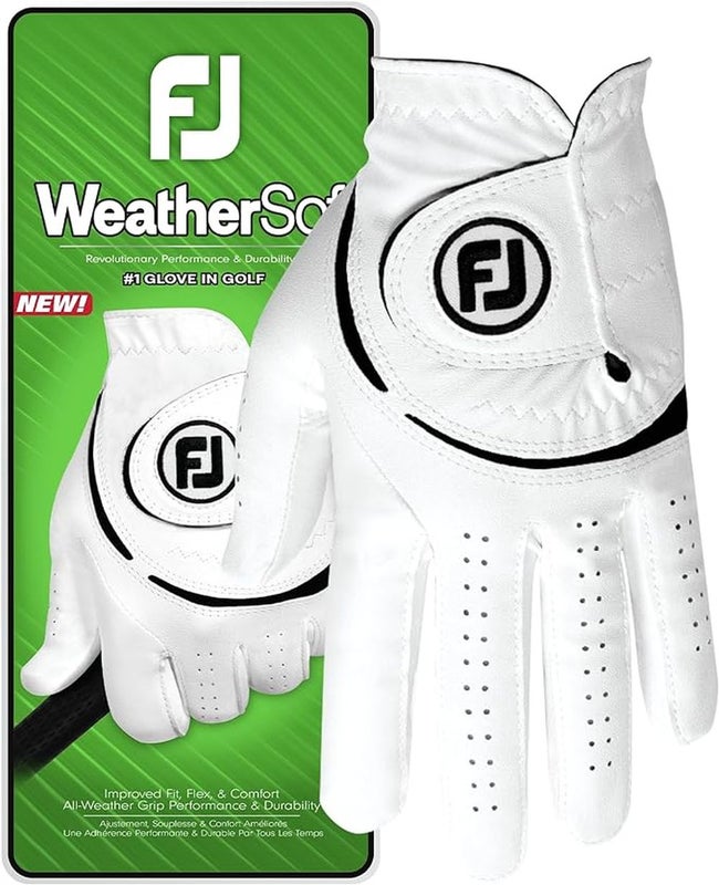 Footjoy WeatherSof Glove (White, Men's RIGHT) 2023 Golf NEW
