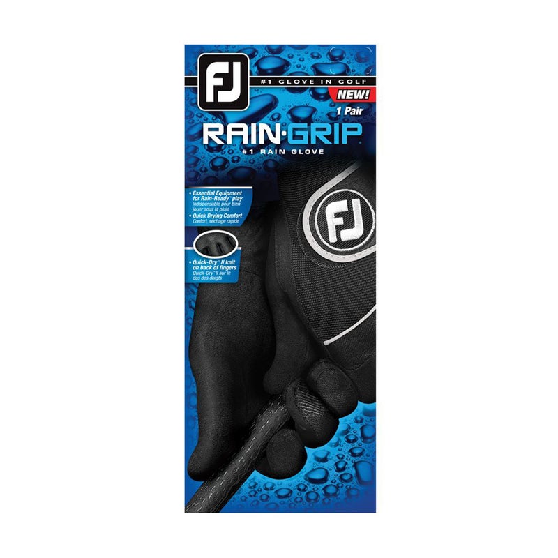 Footjoy Rain Grip Golf Gloves (Black) NEW