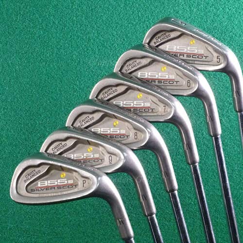 Tommy Armour 855s Silver Scot 5-PW Iron Set Factory Tour Step II Steel Stiff