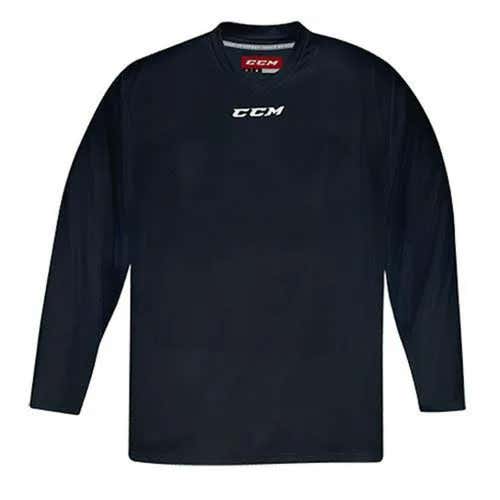 New CCM 5000 PRACT INTG Hockey Practice Jersey Black Senior 11860-CCM5000SRBLKGL