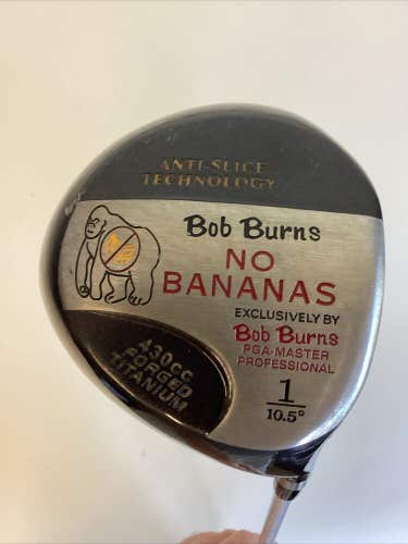 Bob Burns No Bananas Anti Slice Driver 10.5* With Project X Regular Graphite Sha