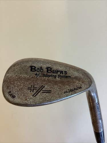 Bob Burns Golf Raw LW 64* Lob Wedge With Graphite Shaft 37” Inches