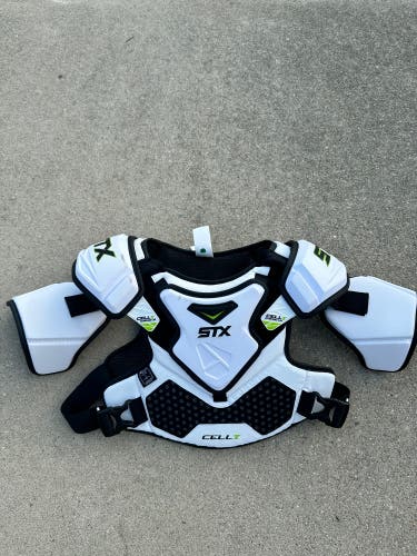 Used Large STX Cell V Shoulder Pads