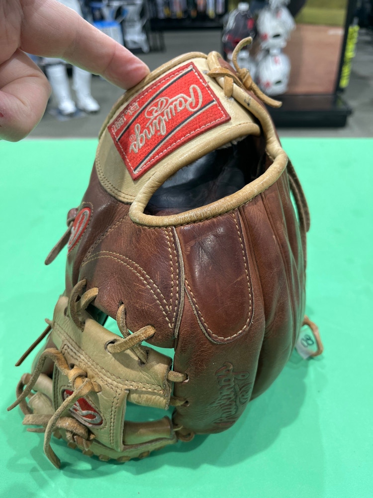 Brown Used Rawlings Pro Preferred Right Hand Throw Infield Baseball Glove 11.25"