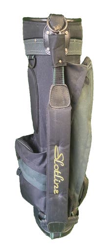 Slotline Golf Cart Bag Single Strap 6-Dividers 4 Pockets Rain Hood, Zippers Work