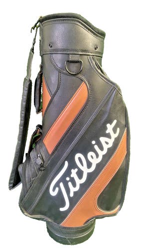 Titleist Golf Bag Single Strap 6-Dividers 4 Pockets Zippers Work Nice Condition