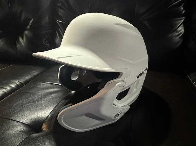 NEW Rawlings Senior MACH Baseball Batting Helmet RHH w/ Adjustable Face Guard (Matte White)