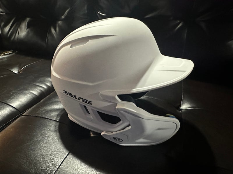 NEW Rawlings Senior MACH Baseball Batting Helmet LHH w/ Adjustable Face Guard (Matte White)