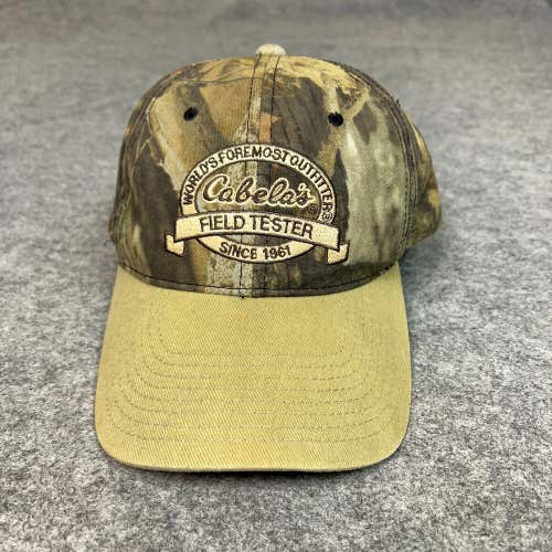 Cabelas Mens Hat Snapback Brown Camo Cap Outdoor Logo Casual Hunting Logo Top