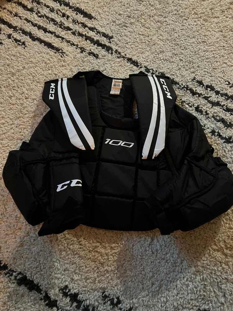 Used XS CCM  100 Goalie Chest Protector