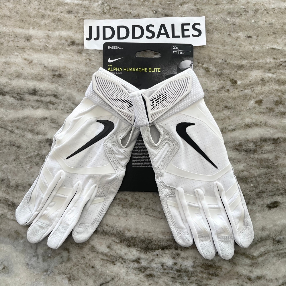 Nike Alpha Huarache Elite Baseball Batting Gloves White CV0695-102 Men’s Sz XXL  New